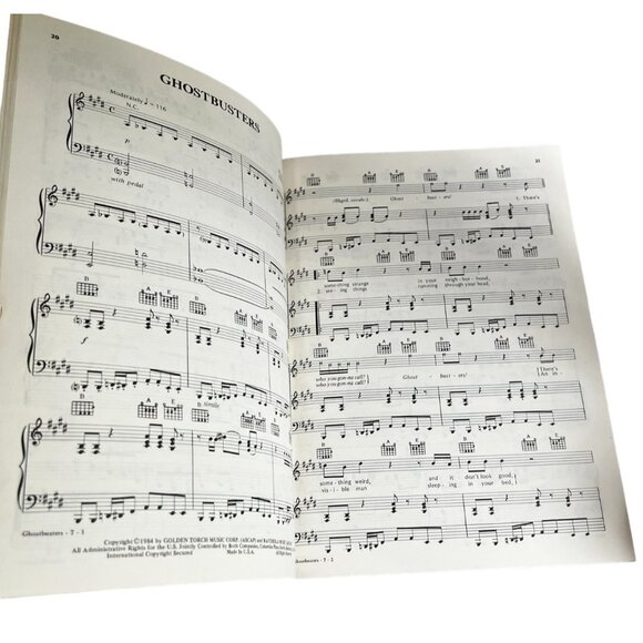 Vintage The Best 4 Solid Gold Songs Volume 2 Ghostbusters Piano Vocal Chords She - Picture 5 of 8